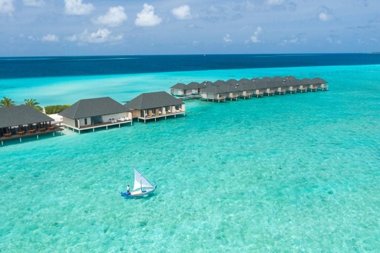 This Maldives Resort Is Famous for Its White Sand Beaches, Family-Friendly Atmosphere, and Romantic Overwater Villas